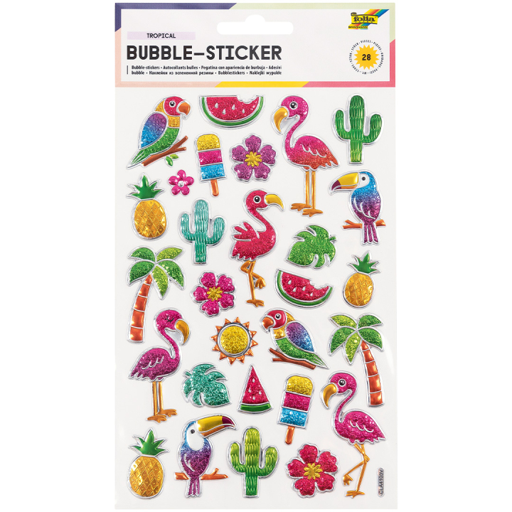 Stickers 3D Tropical 1 feuille dans le groupe Kids / Amusement et apprentissage / Autocollants chez Pen Store (131561)