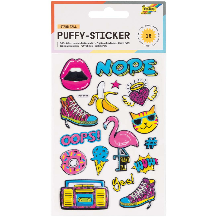 Stickers souples 3D Yeah 1 feuille dans le groupe Kids / Amusement et apprentissage / Autocollants chez Pen Store (131566)