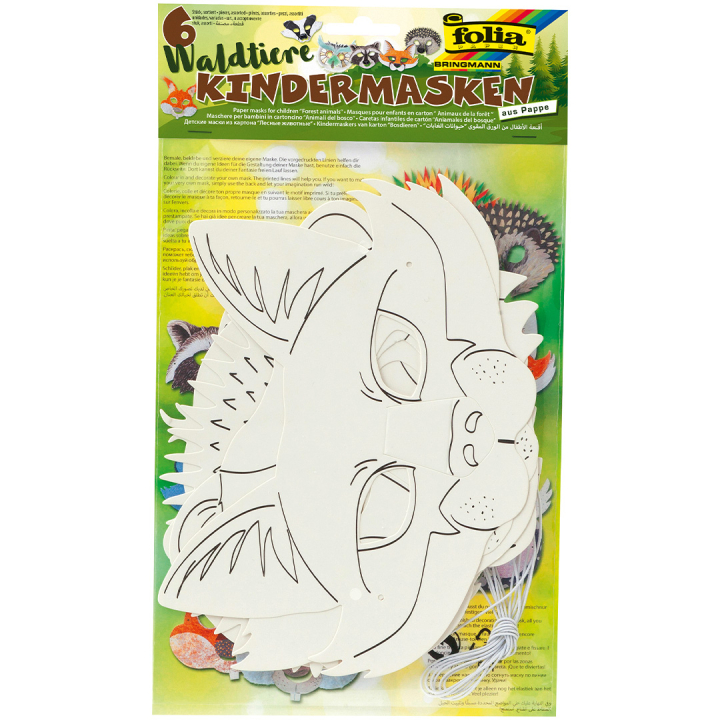 Masques enfants Animaux de la forêt lot de 6 dans le groupe Kids / Amusement et apprentissage / Fêtes d'enfants chez Pen Store (131576)