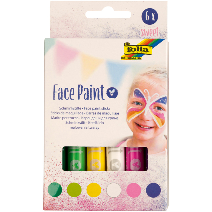 Peinture pour le visage Sweet lot de 6 dans le groupe Kids / Hobby et Coleurs pour enfants / Maquillage pour le visage chez Pen Store (131622)