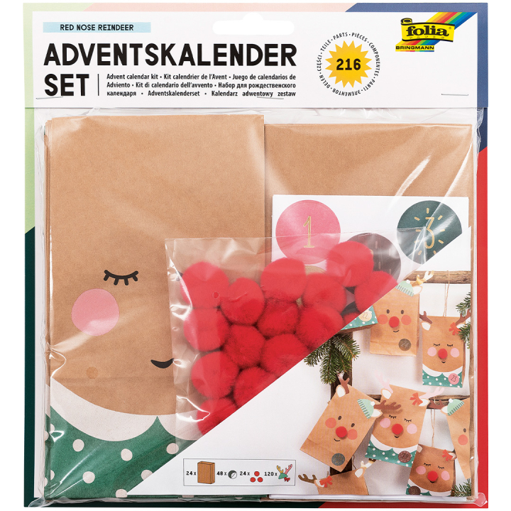 Calendrier De L'Avent DIY - 25 Sacs En Papier Kraft + Autocollants Chiffres + Pinces En Bois - Déco Noël à Remplir - 8