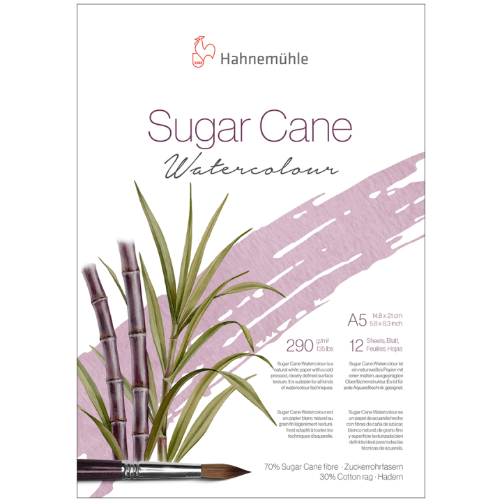 Bloc Aquarelle Sugar Cane 290g A5 dans le groupe Papiers & Blocs / Bloc Artiste / Papier pour aquarelle chez Pen Store (131691)