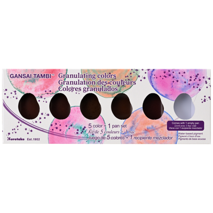 Gansai Tambi Aquarelle lot de 5 Granulating Colors dans le groupe Matériels d'artistes / Couleurs de l'artiste / Peinture aquarelle chez Pen Store (131739)