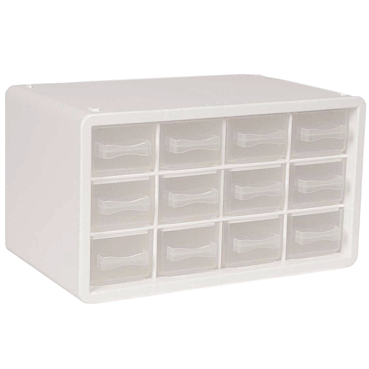 Coffre de rangement à 12 compartiments Off-White dans le groupe Loisirs créatifs / Organiser / Boîte chez Pen Store (131956)