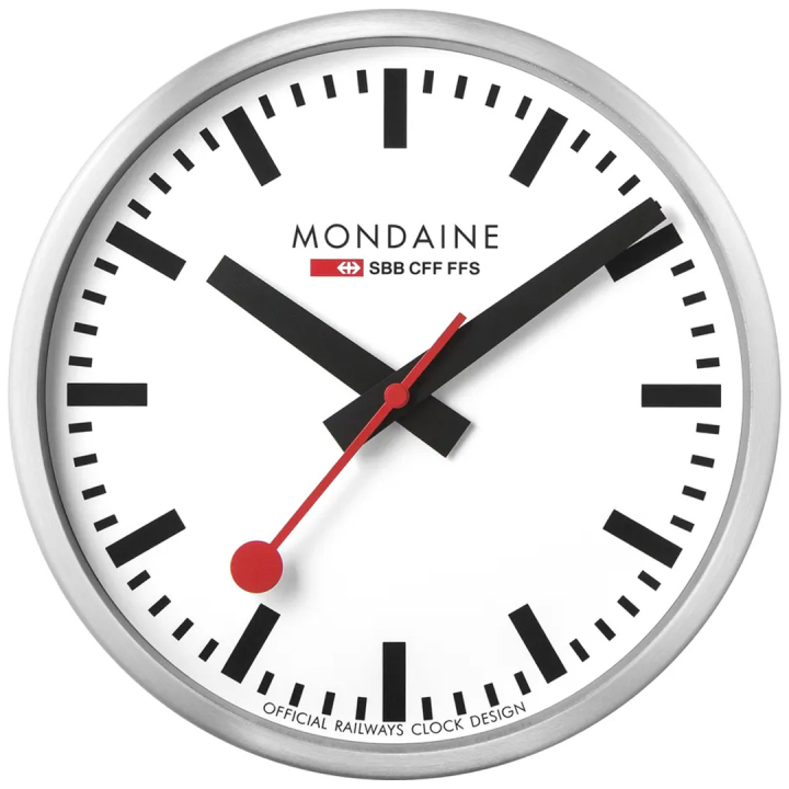 Horloge murale Swiss Railways Alu/White 25 cm dans le groupe Loisirs créatifs / Organiser / Bureau à domicile chez Pen Store (132023)