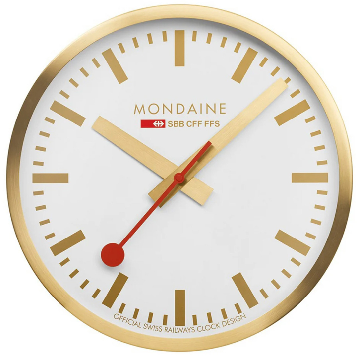 Horloge murale Swiss Railways Gold 25 cm dans le groupe Loisirs créatifs / Organiser / Bureau à domicile chez Pen Store (132024)