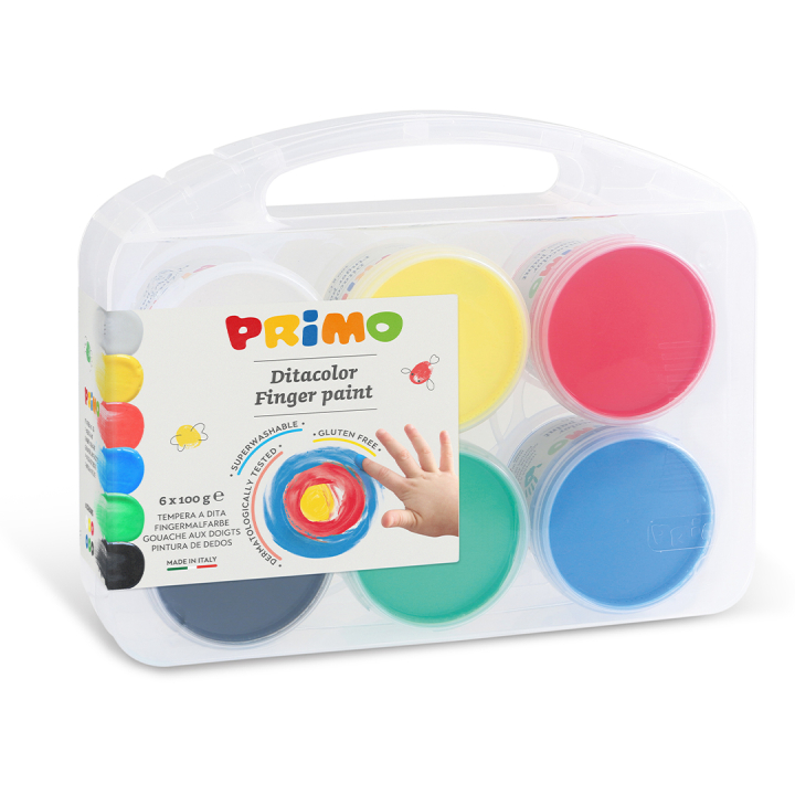 Peinture au doigt Basic-set 6x100g dans le groupe Kids / Hobby et Coleurs pour enfants / Peinture aux doigts chez Pen Store (132082)