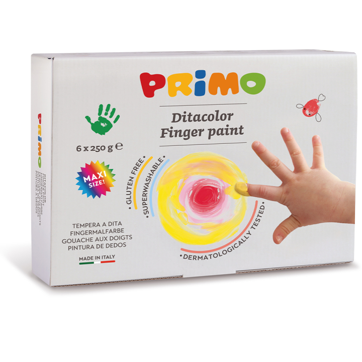 Peinture au doigt Basic-set 6x250g dans le groupe Kids / Hobby et Coleurs pour enfants / Peinture aux doigts chez Pen Store (132087)