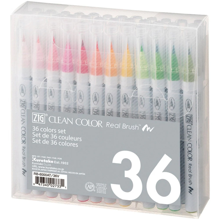 Clean Color Real Brush set Lot de 36 dans le groupe Stylos / Crayons d'artistes / Feutres pinceaux chez Pen Store (132605)