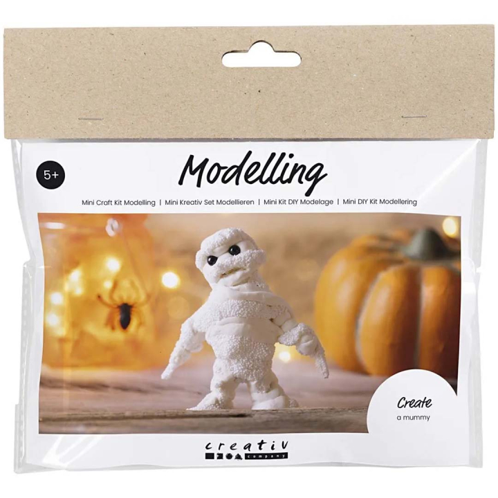 Mini kit de bricolage momie d'Halloween (5 ans et +) dans le groupe Loisirs créatifs / Fêtes et saisons / Halloween chez Pen Store (132627)