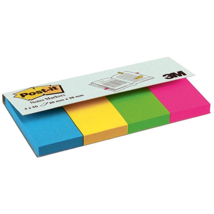 Post-it Index Tabs 20x38 4 couleurs dans le groupe Papiers & Blocs / Écrire et consigner / Post-it et blocs-notes chez Pen Store (132698)