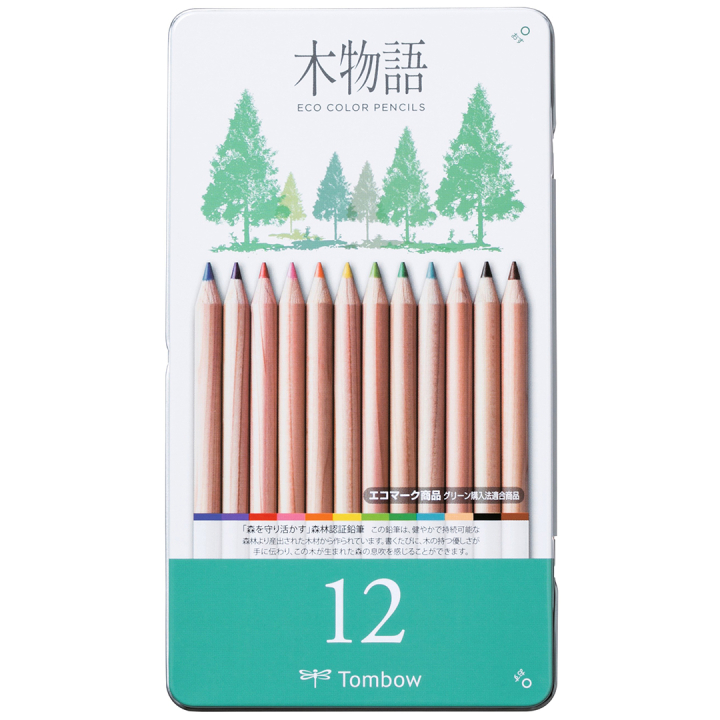 Ki-Monogatari Eco Crayons de couleur Lot de 12 dans le groupe Stylos / Crayons d'artistes / Crayons de couleurs chez Pen Store (132715)