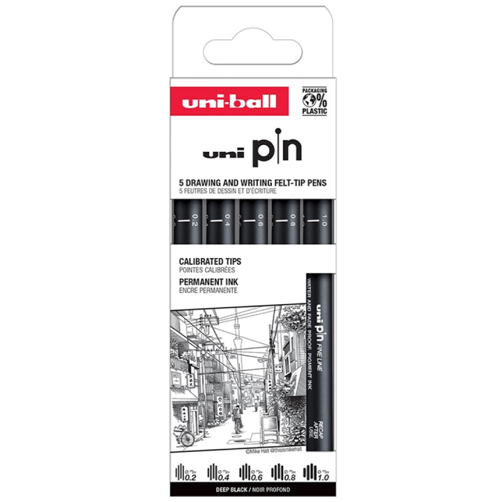 Pin Fineliner Classic 2 Lot de 5 dans le groupe Stylos / Écrire / Feutres Fineliners chez Pen Store (132727)