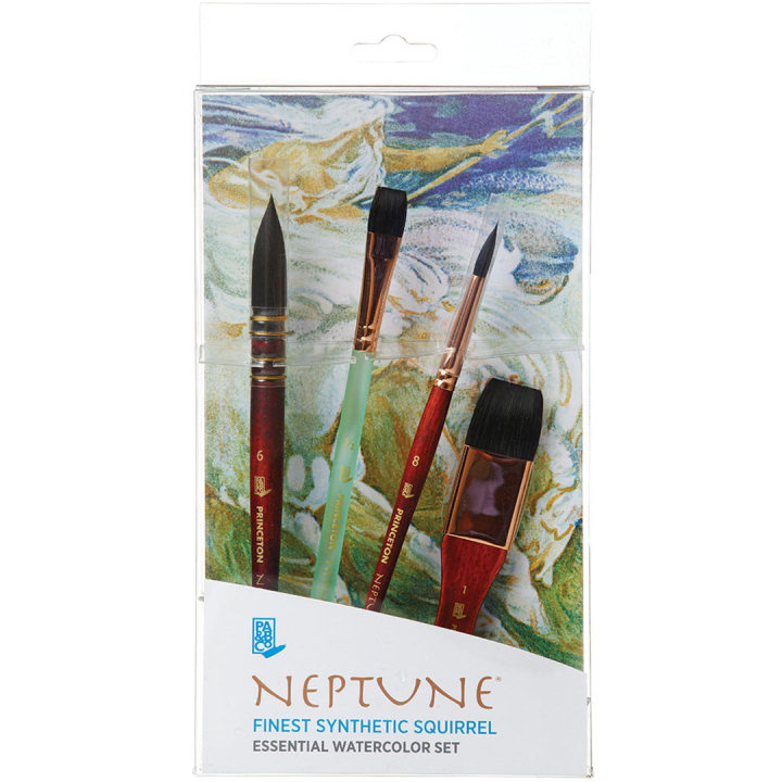 Neptune Synthetic brush Professionnel 4-set dans le groupe Matériels d'artistes / Pinceaux / Pinceaux aquarelle chez Pen Store (132785)