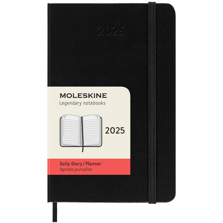 12M Daily Calendrier 2025 Hardcover Pocket Black dans le groupe Papiers & Blocs / Calendriers et agendas / Calendriers 12 mois chez Pen Store (133770)