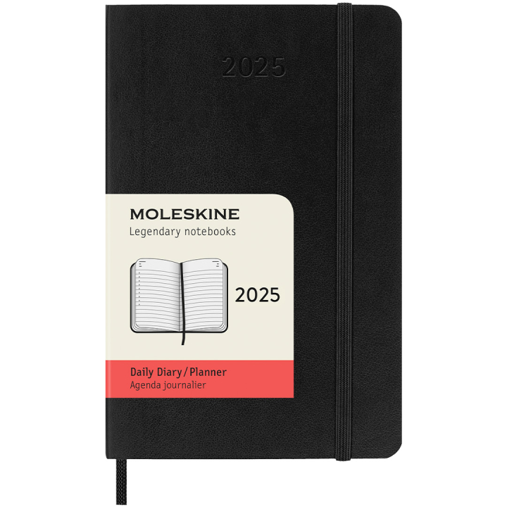 12M Daily Calendrier 2025 Softcover Pocket Black dans le groupe Papiers & Blocs / Calendriers et agendas / Calendriers 12 mois chez Pen Store (133771)