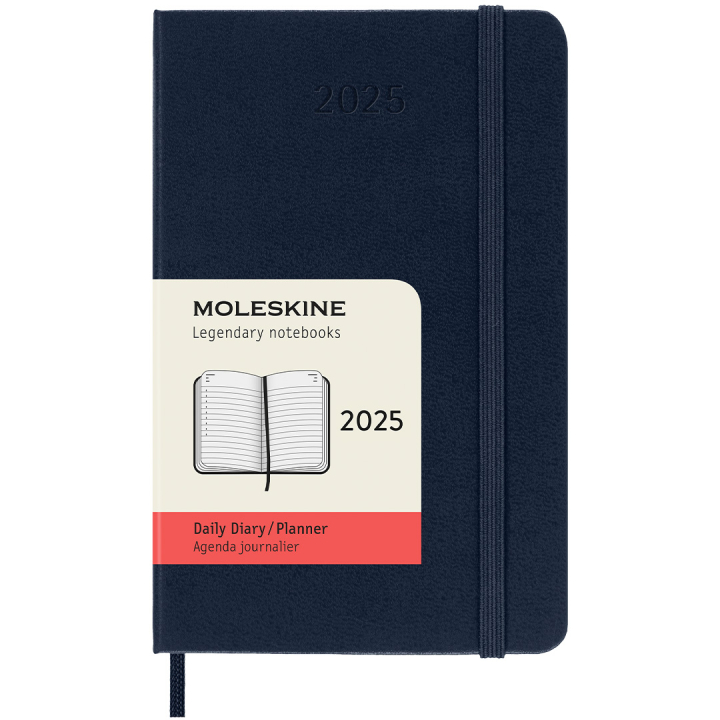 12M Daily Calendrier 2025 Hardcover Pocket Sapphire Blue dans le groupe Papiers & Blocs / Calendriers et agendas / Calendriers 12 mois chez Pen Store (133775)