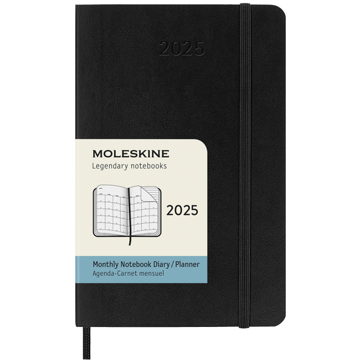 12M Monthly Calendrier 2025 Softcover Pocket Black dans le groupe Papiers & Blocs / Calendriers et agendas / Calendriers 12 mois chez Pen Store (133778)