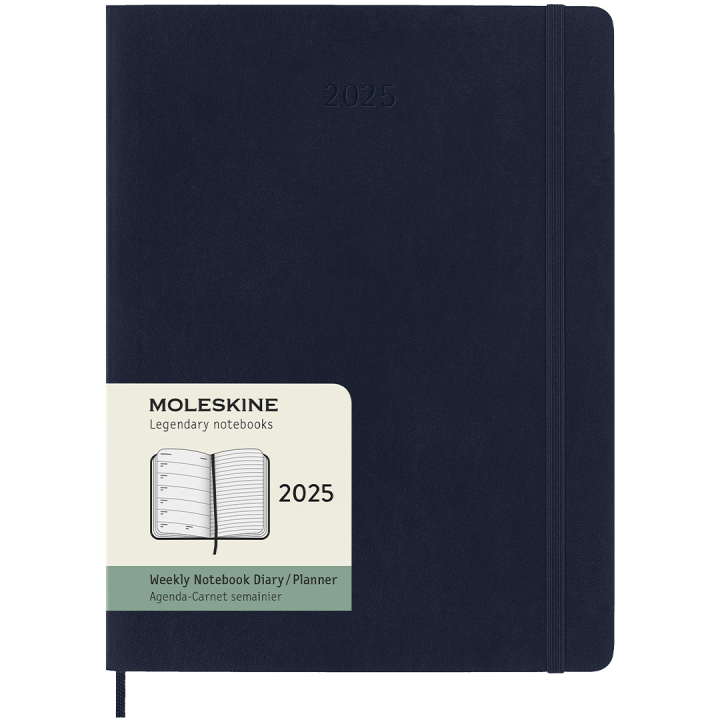 12M Weekly Notebook Softcover 2025 XL Sapphire Blue dans le groupe Papiers & Blocs / Calendriers et agendas / Calendriers 12 mois chez Pen Store (133811)