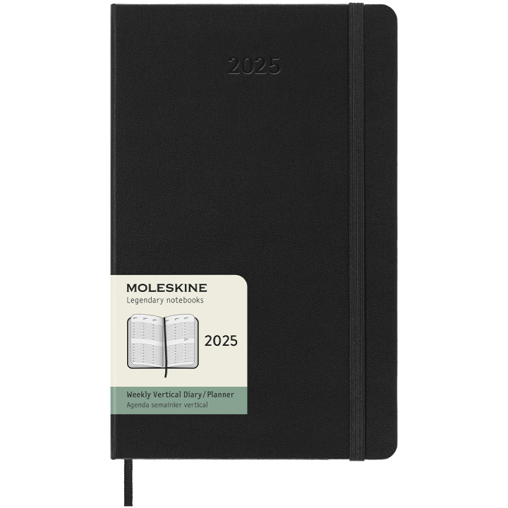 12M Weekly Planner Vertical Hardcover 2025 Large Black dans le groupe Papiers & Blocs / Calendriers et agendas / Calendriers 12 mois chez Pen Store (133812)