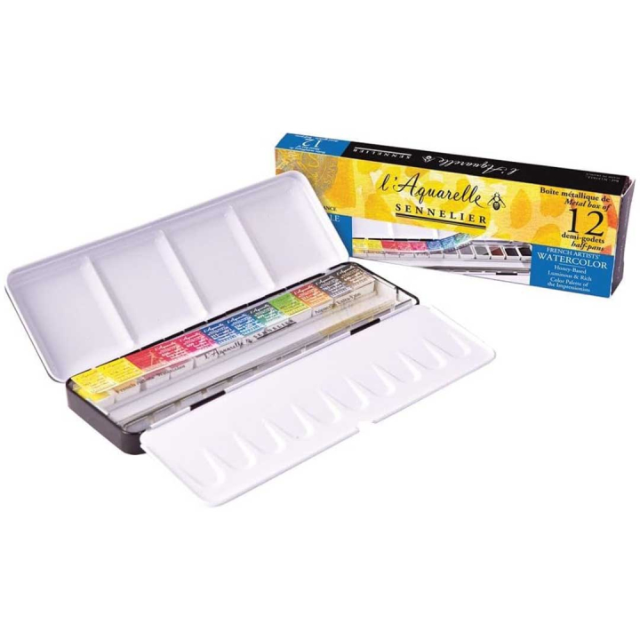 l'Aquarelle Peinture Aquarelle 12 demi godets dans le groupe Matériels d'artistes / Couleurs de l'artiste / Peinture aquarelle chez Pen Store (133817)