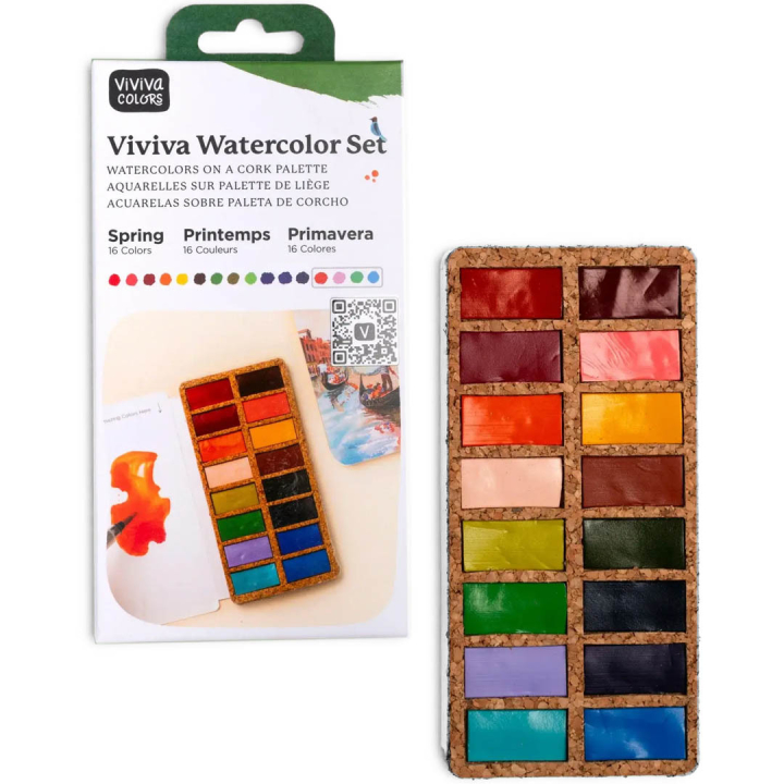 Peinture Aquarelle Spring 16 couleurs dans le groupe Matériels d'artistes / Couleurs de l'artiste / Peinture aquarelle chez Pen Store (133836)