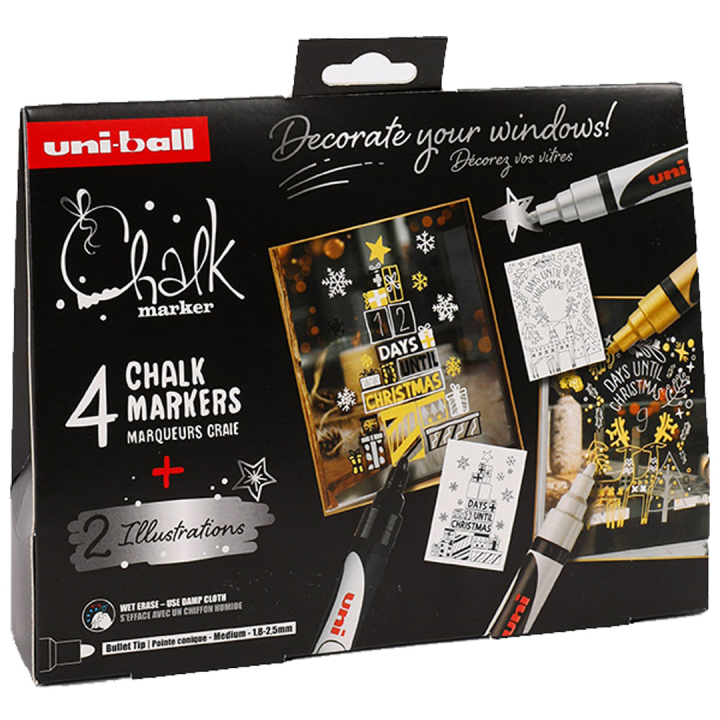 Chalk Marker PWE-5M XMAS Ensemble de 4 dans le groupe Stylos / Crayons d'artistes / Marqueurs acryliques chez Pen Store (133852)