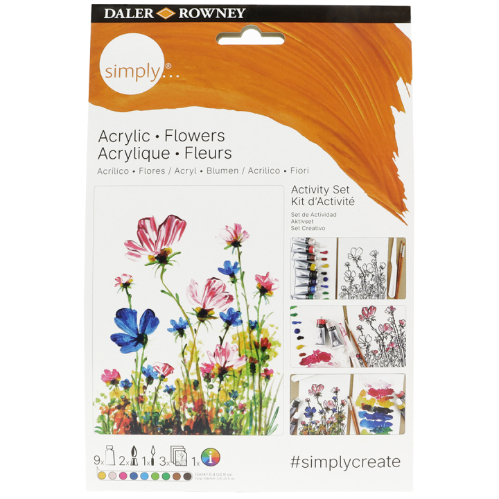 Simply Peindre des fleurs avec de la peinture acrylique étape par étape dans le groupe Matériels d'artistes / Couleurs de l'artiste / Peinture acrylique chez Pen Store (133865)