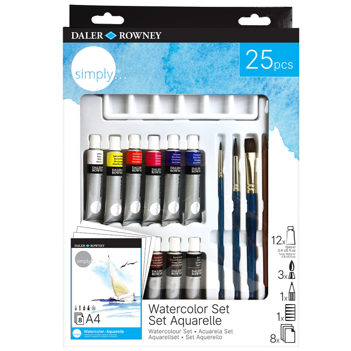 Simply Set d'aquarelles 25 pcs dans le groupe Matériels d'artistes / Couleurs de l'artiste / Peinture aquarelle chez Pen Store (133876)