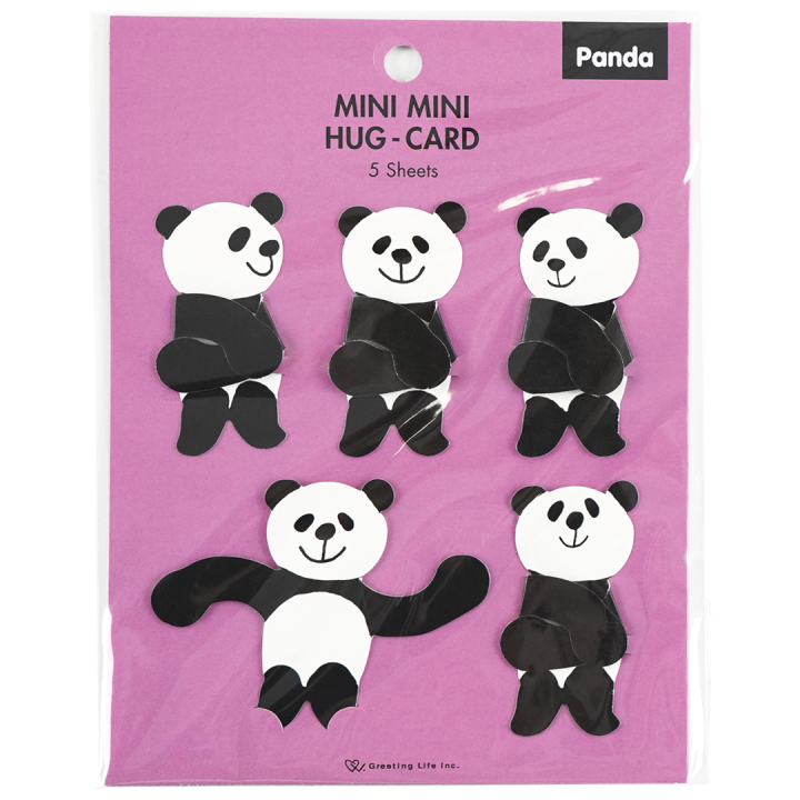 Mini cartes Panda Lot de 5 dans le groupe Loisirs créatifs / Fêtes et saisons / Cartes et enveloppes chez Pen Store (134504)