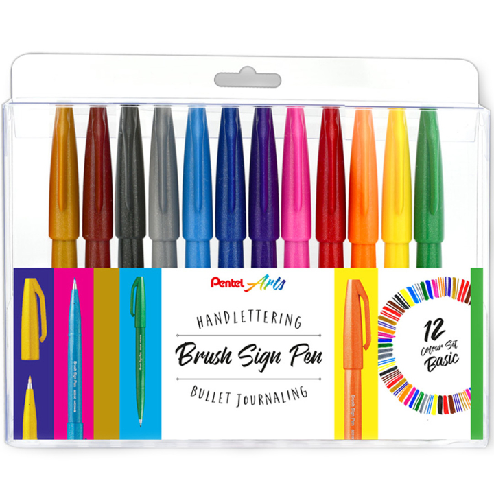 Brush Sign Pen Lot de 12 Basic colours dans le groupe Stylos / Crayons d'artistes / Feutres chez Pen Store (134578)