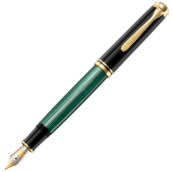 Stylo-plume Souverän M800 Black/Green dans le groupe Stylos / Stylo haute de gamme / Stylo à plume chez Pen Store (134754_r)