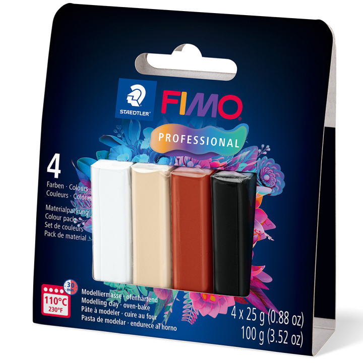 FIMO Professional half blocks Basic 4 x 25 g dans le groupe Kundsegment / Kundsegment Kids chez Pen Store (134989)