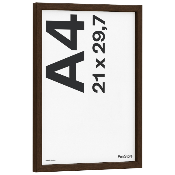 Cadre en bois couleur noyer 21x29,7 cm A4 dans le groupe Loisirs créatifs / Organiser / Cadres / Cadres couleur noyer chez Pen Store (135070)