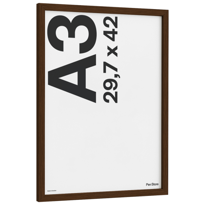 Cadre en bois couleur noyer 29,7x42 cm A3 dans le groupe Loisirs créatifs / Organiser / Cadres / Cadres couleur noyer chez Pen Store (135073)