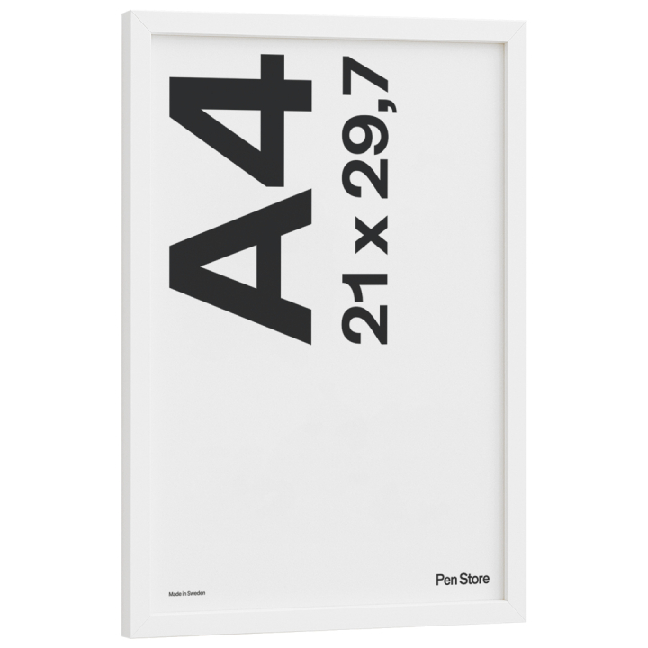Cadre en bois blanc 21x29,7 cm A4 dans le groupe Loisirs créatifs / Organiser / Cadres / Cadres blancs chez Pen Store (135094)