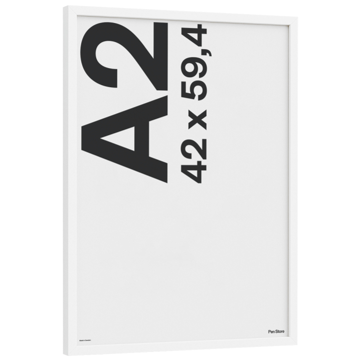Cadre en bois blanc 42x59,4 cm A2 dans le groupe Loisirs créatifs / Organiser / Cadres / Cadres blancs chez Pen Store (135099)