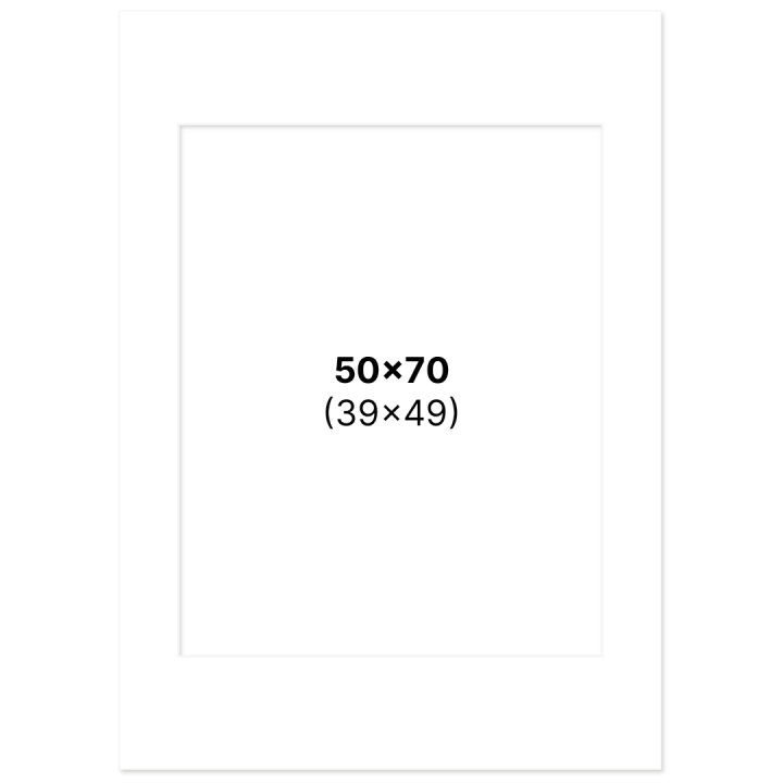 Passe-partout Blanc 50x70 cm dans le groupe Loisirs créatifs / Organiser / Cadres / Passe-partout chez Pen Store (135112)