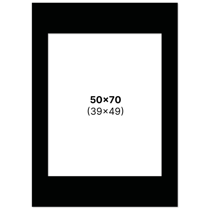Passe-partout Noir 50x70 cm dans le groupe Loisirs créatifs / Organiser / Cadres / Passe-partout chez Pen Store (135124)