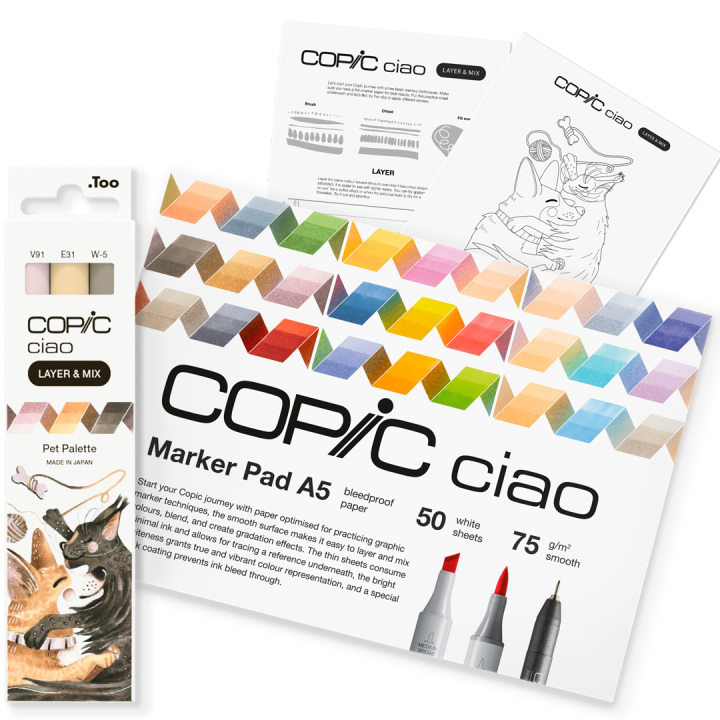 Ciao Layer & Mix 2D Starter Set Pet dans le groupe Stylos / Crayons d'artistes / Feutres d'illustrations chez Pen Store (135133)