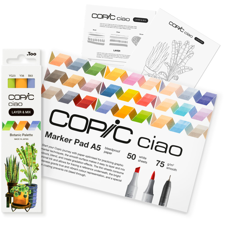 Ciao Layer & Mix 3D Starter Set Botanic dans le groupe Stylos / Crayons d'artistes / Feutres d'illustrations chez Pen Store (135137)