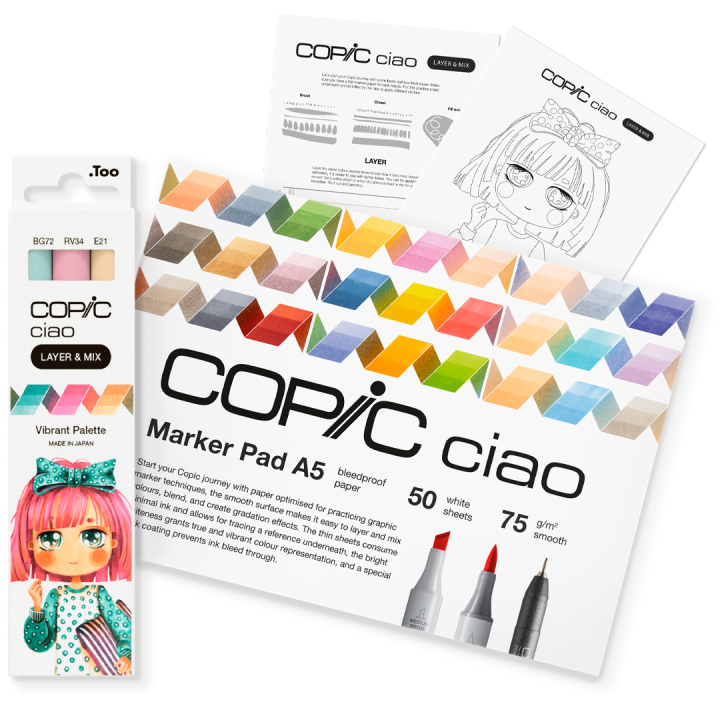 Ciao Layer & Mix Manga Starter Set Vibrant dans le groupe Stylos / Crayons d'artistes / Feutres d'illustrations chez Pen Store (135138)