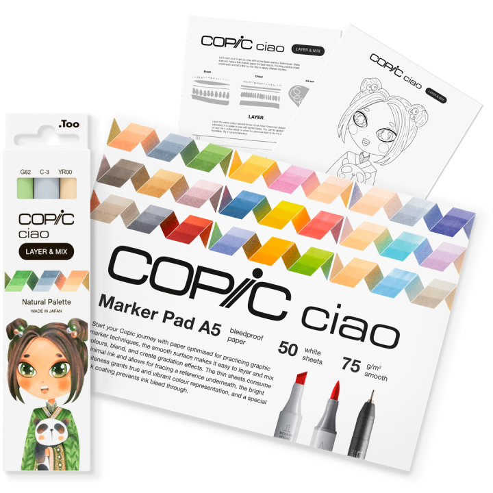 Ciao Layer & Mix Manga Starter Set Natural dans le groupe Stylos / Crayons d'artistes / Feutres d'illustrations chez Pen Store (135140)