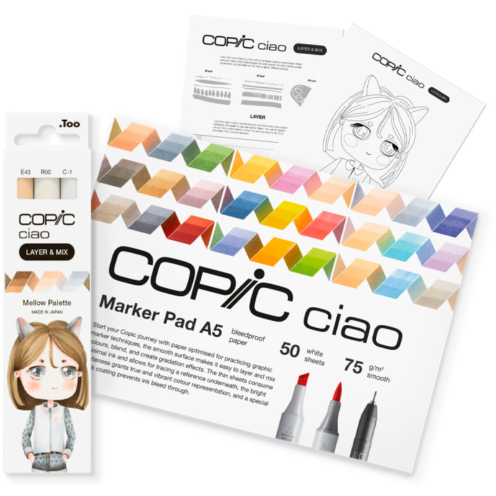 Ciao Layer & Mix Manga Starter Set Mellow dans le groupe Stylos / Crayons d'artistes / Feutres d'illustrations chez Pen Store (135143)