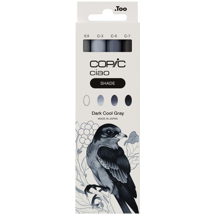 Ciao Shade Set Dark Cool Gray Lot de 4 dans le groupe Stylos / Crayons d'artistes / Feutres d'illustrations chez Pen Store (135146)