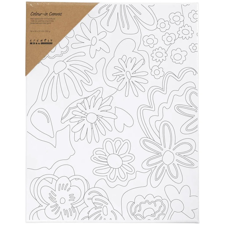 Toile avec impression 24x30cm 360g Fleurs dans le groupe Kids / Hobby et Coleurs pour enfants / Accessoires de peinture pour enfants chez Pen Store (135416)