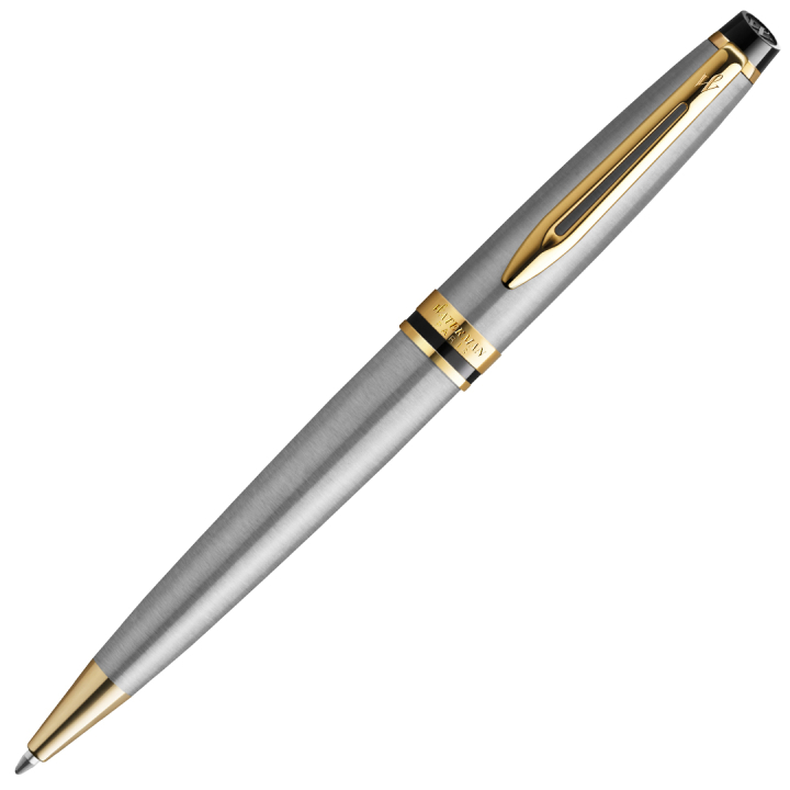 Expert Steel/Gold Stylo à bille dans le groupe Stylos / Stylo haute de gamme / Stylo à bille chez Pen Store (135461)