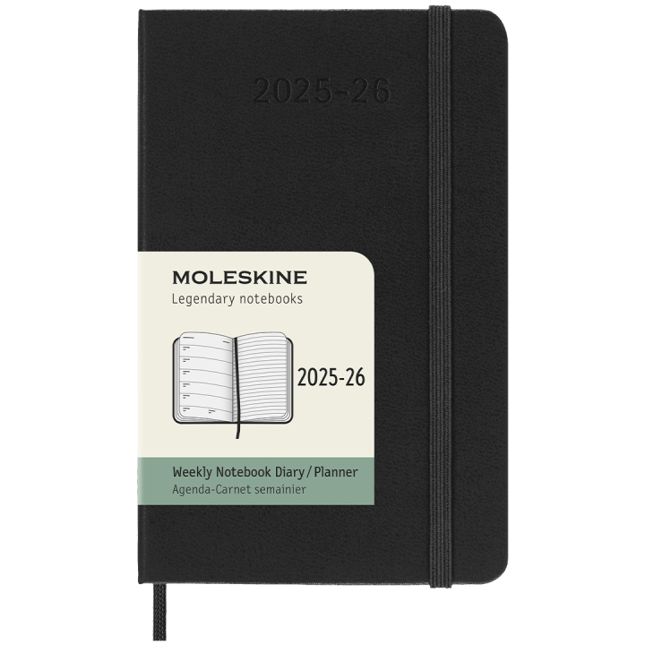 Calendrier 18M WeekNote Hard Cover Pocket Black dans le groupe Papiers & Blocs / Calendriers et agendas / Calendriers 18 mois chez Pen Store (135590)