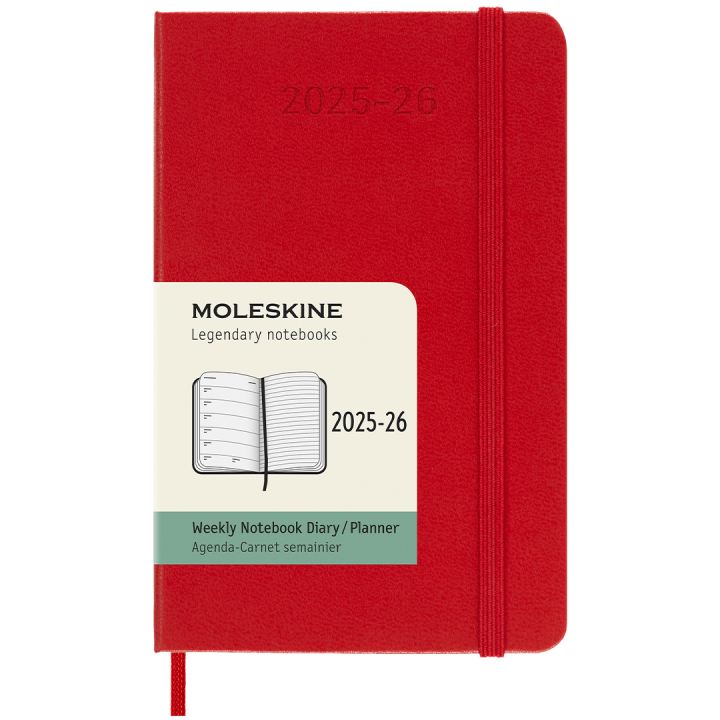 Calendrier 18M WeekNote Hard Cover Pocket Red dans le groupe Papiers & Blocs / Calendriers et agendas / Calendriers 18 mois chez Pen Store (135601)