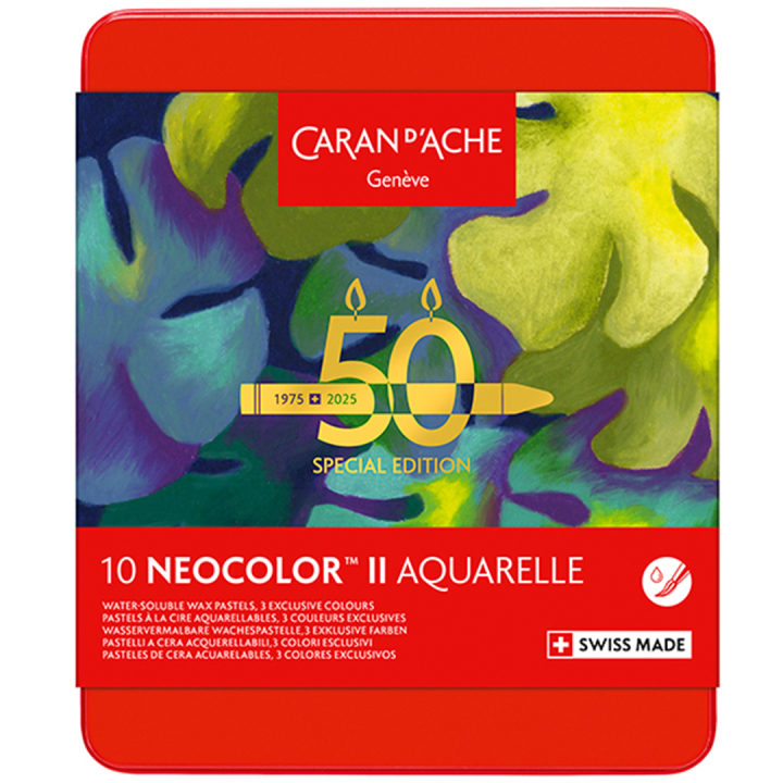 Neocolor II Aquarelle 50 Years Lush Set de 10 dans le groupe Matériels d'artistes / Couleurs de l'artiste / Pastels / Pastels à la cire chez Pen Store (135628)